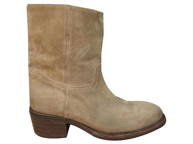 Autre Marque Stivaletti Buttero in nabuk taupe - vista 2