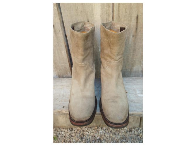 Autre Marque Stivaletti Buttero in nabuk taupe - vista 4