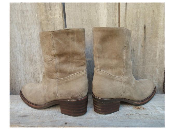 Autre Marque Stivaletti Buttero in nabuk taupe - vista 5