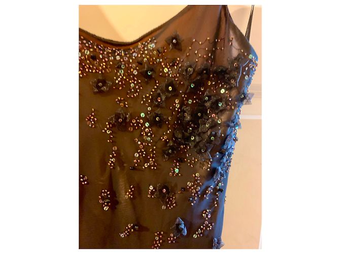 Joseph Ribkoff Couture-Linie Abendkleid Schwarz Golden - Ansicht 10