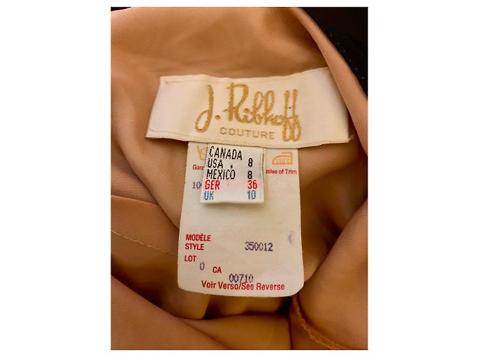 Joseph Ribkoff Couture-Linie Abendkleid Schwarz Golden - Ansicht 11
