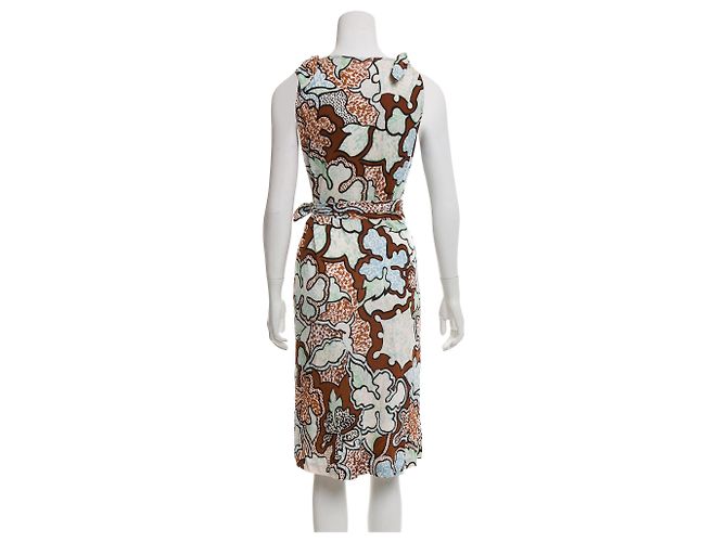 Diane Von Furstenberg Vestido cruzado de seda Tyler Multicolor - vista 3