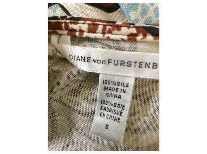 Diane Von Furstenberg Vestido cruzado de seda Tyler Multicolor - vista 5