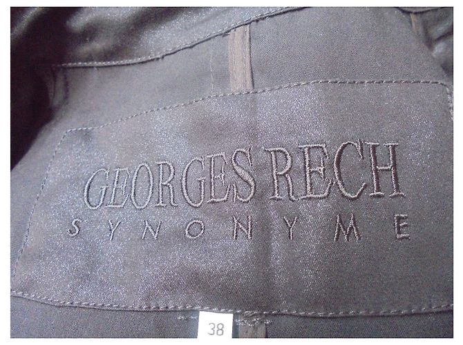 Georges Rech TRENCHA HERMOSA BOTONES DE HIELO MARRÓN LARGO PRENSA BORDADA Marrón oscuro - vista 3
