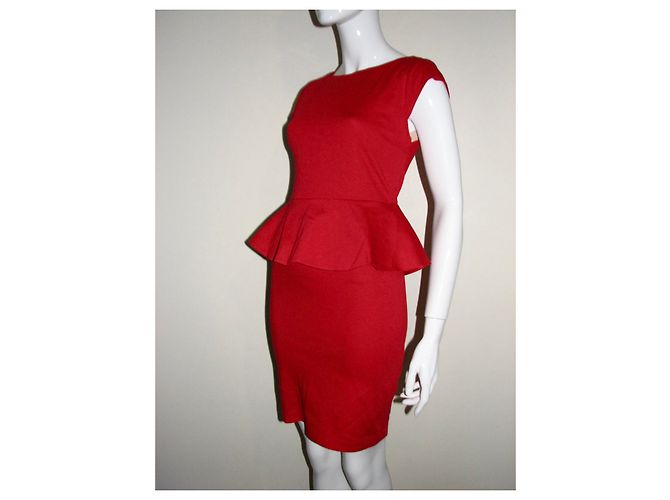 Alice + Olivia Kleid mit Schößchen Rot - Ansicht 2
