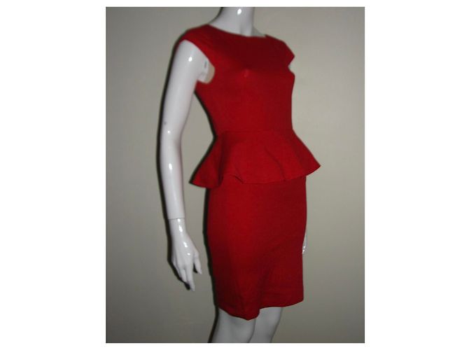 Alice + Olivia Kleid mit Schößchen Rot - Ansicht 7