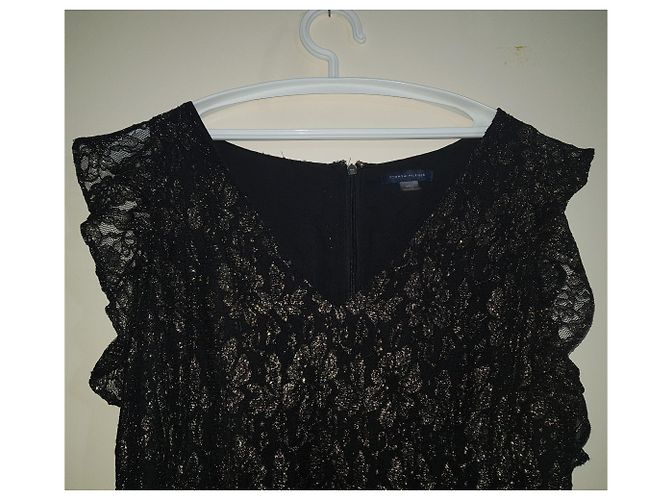 Tommy Hilfiger Kleid Schwarz Metallisch Nylon Rayon XL Mehrfarben - Ansicht 3