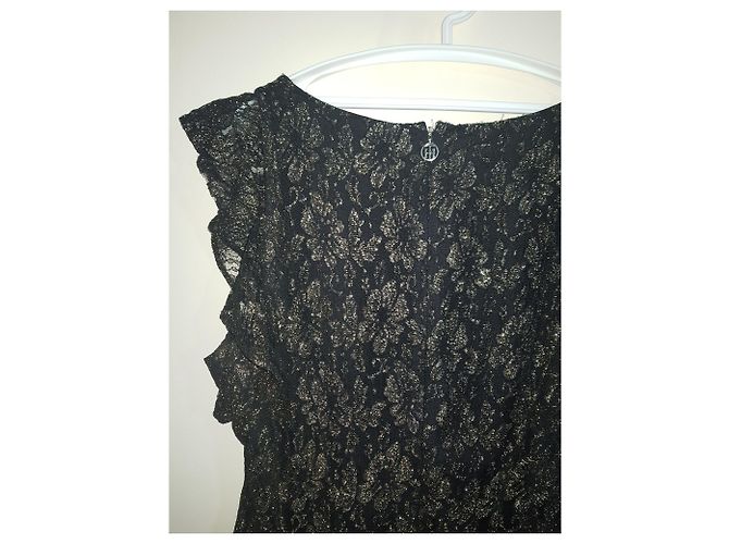 Tommy Hilfiger Kleid Schwarz Metallisch Nylon Rayon XL Mehrfarben - Ansicht 4