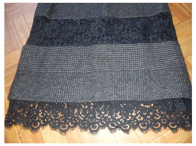 BELLA GONNA DOLCE & GABBANA IN ALPAGE E SETA Nero - vista 3