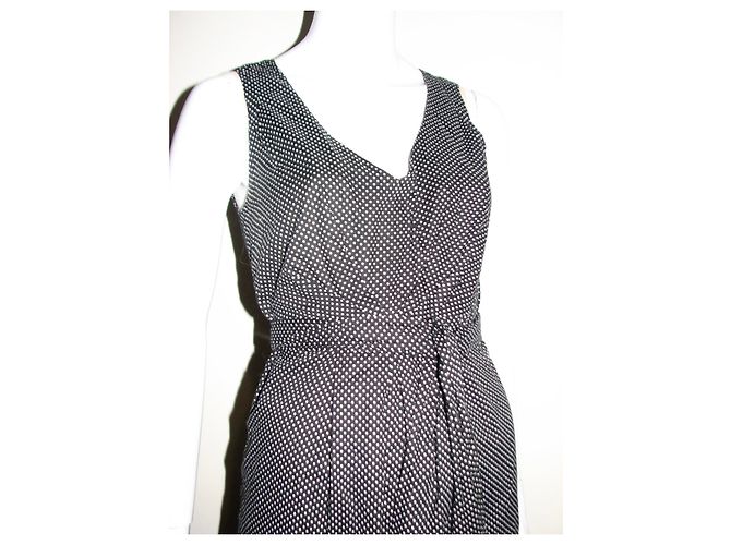 Joseph Polka Dot Kleid mit Gürtel Braun Weiß - Ansicht 3