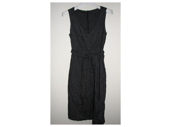 Joseph Polka Dot Kleid mit Gürtel Braun Weiß - Ansicht 4