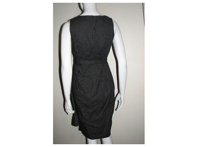 Joseph Polka Dot Kleid mit Gürtel Braun Weiß - Ansicht 5