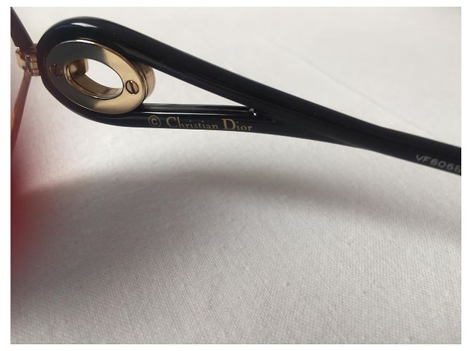Christian Dior Sonnenbrille Schwarz Acetat Oversize - Ansicht 4