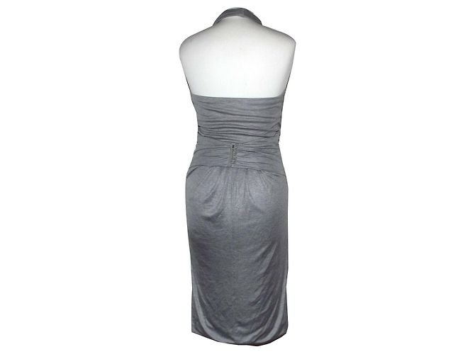 Max Mara Neckholder Kleid Grau Viscose - Ansicht 2