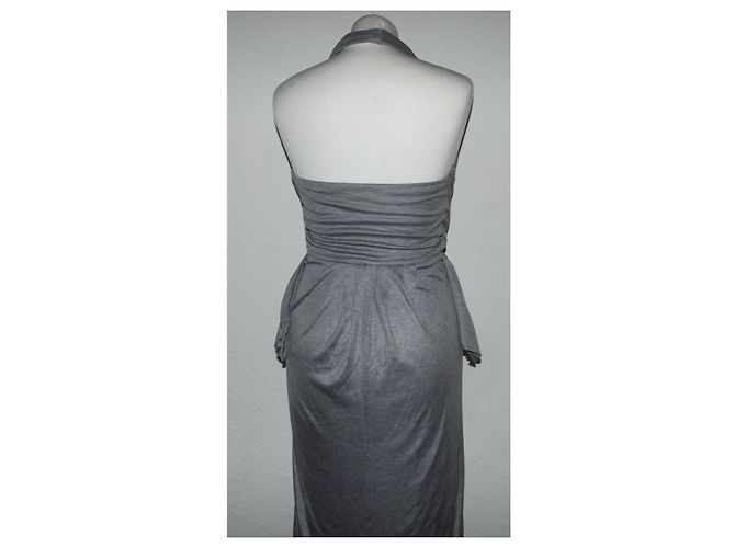 Max Mara Neckholder Kleid Grau Viscose - Ansicht 6