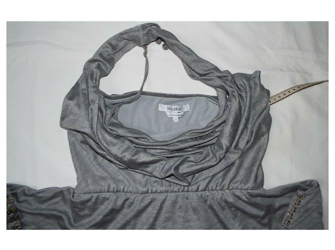 Max Mara Neckholder Kleid Grau Viscose - Ansicht 7