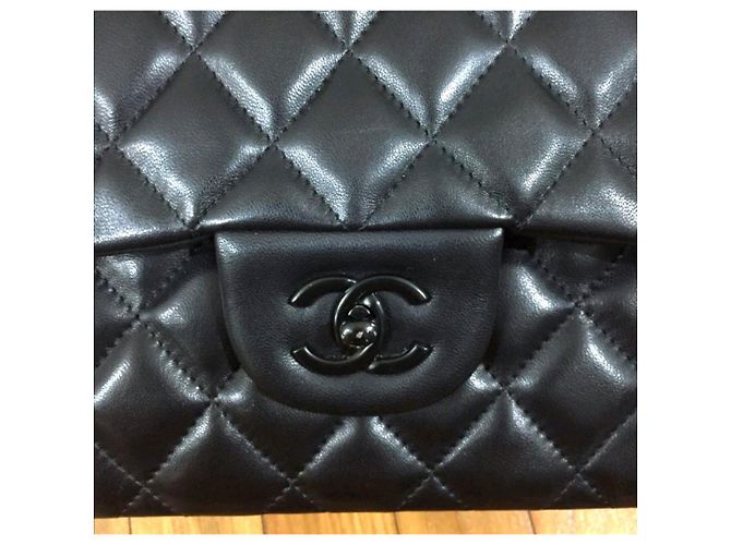 Timeless Chanel Jumbo so Black bag classica con patta Nero - vista 7