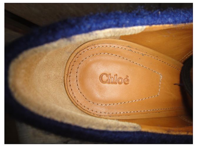 brogue con tacchi taglia Chloé 37 Ottime condizioni Nero Blu - vista 3
