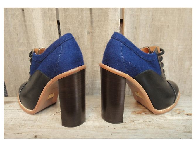 brogue con tacchi taglia Chloé 37 Ottime condizioni Nero Blu - vista 5