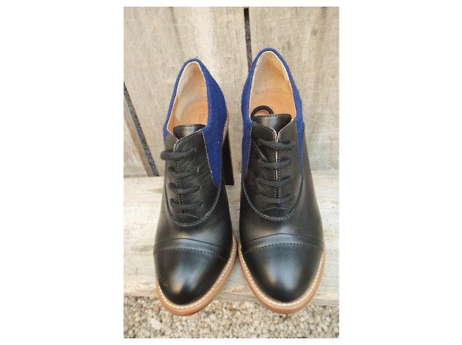 brogue con tacchi taglia Chloé 37 Ottime condizioni Nero Blu - vista 8