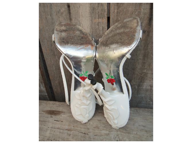 Sandali free lance in pitone 39 Bianco - vista 7