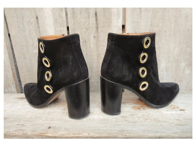 Botas de ante Chloé 38 1/2 Negro - vista 4