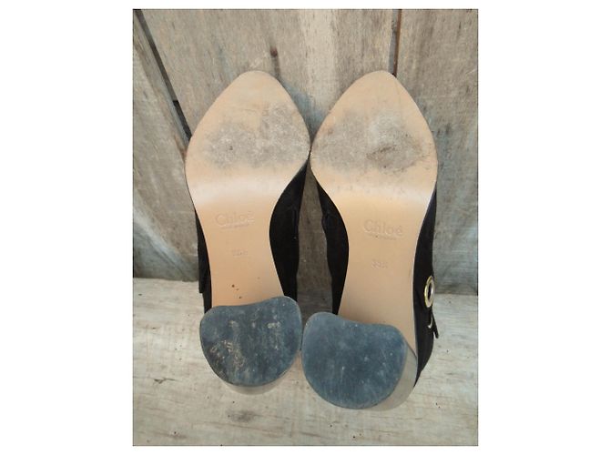 Botas de ante Chloé 38 1/2 Negro - vista 5