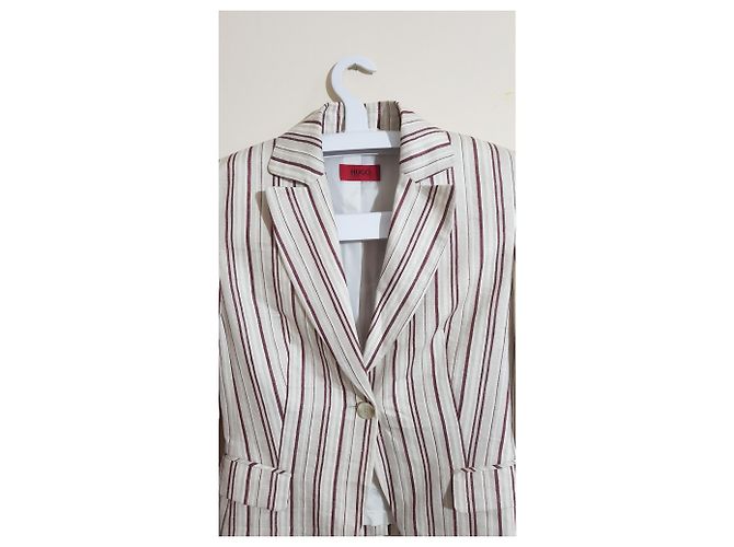 Blazer Hugo Boss de lino a rayas Multicolor - vista 3