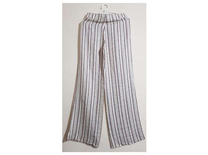 Pantalones de lino a rayas Hugo Boss Multicolor - vista 3
