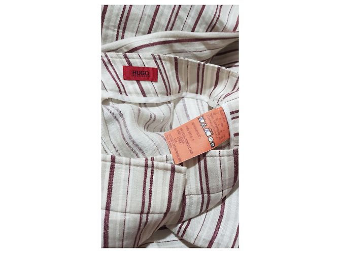 Pantalones de lino a rayas Hugo Boss Multicolor - vista 4