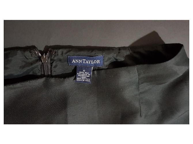 Falda de seda Ann Taylor negra Negro - vista 5
