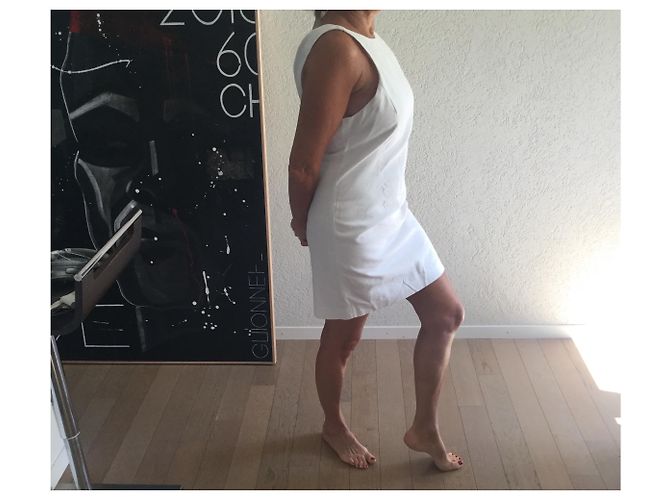 Zara weißes Kleid aus Polyester - Ansicht 2