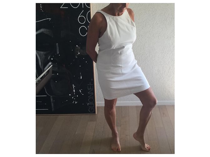 Zara weißes Kleid aus Polyester - Ansicht 3