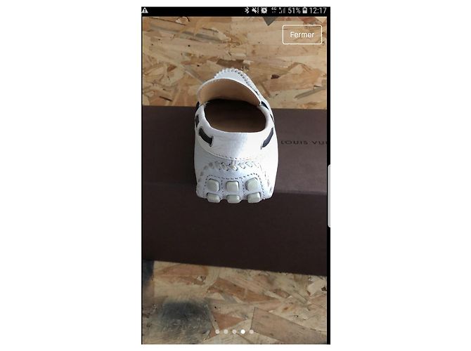 Louis Vuitton Mocassini Slip on Bianco - vista 4