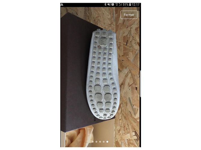 Louis Vuitton Mocassini Slip on Bianco - vista 5