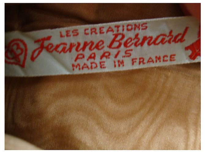 Autre Marque Clutch Jeanne Bernard Paris in pelle beige - vista 5