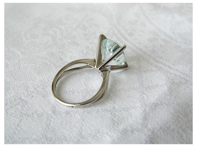 Autre Marque bague or 18k  aigue marine - vue 6
