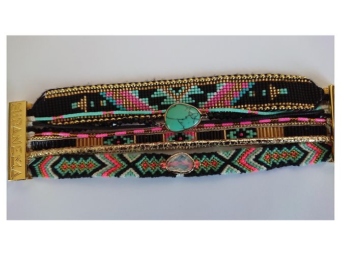 Hipanema HFFANEMA CUFF Negro Rosa Azul - vista 3