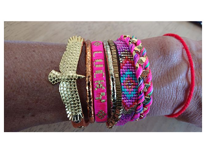 Hipanema HFFANEMA CUFF Rosa Dorado - vista 2