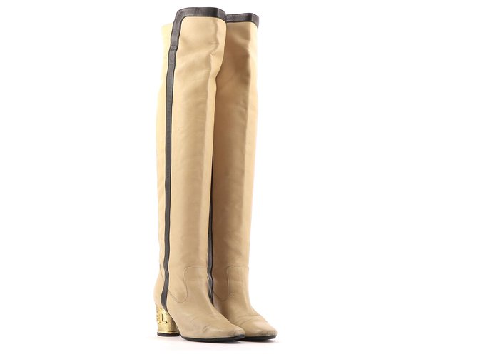 Chanel Stiefel Beige - Ansicht 2