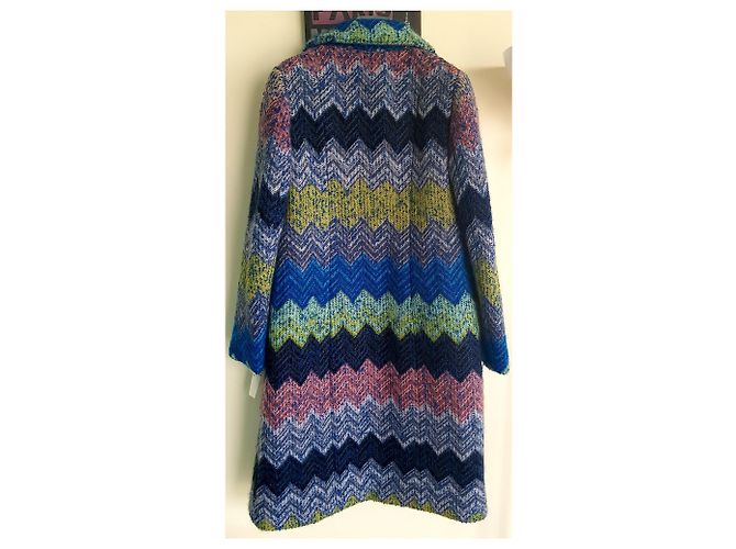 Abrigo de lana azul Missoni - vista 6