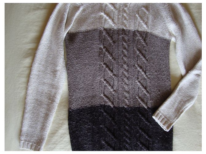 Autre Marque Maglione a collo alto in lana beige kaki e marrone Multicolore - vista 4