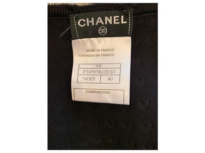 Chanel Kleid schwarz mit Logo - Ansicht 4