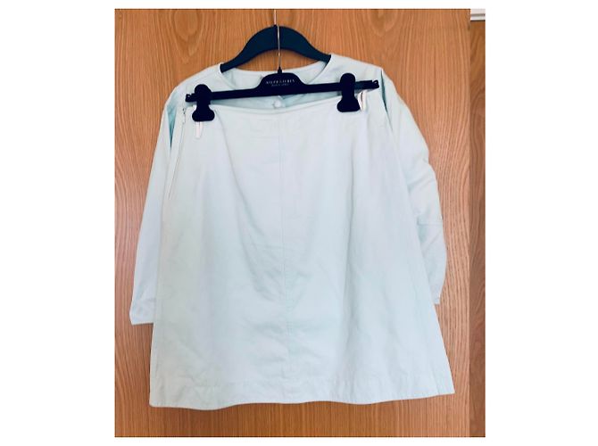 Completo Gonna Courreges Blu Cotone - vista 2