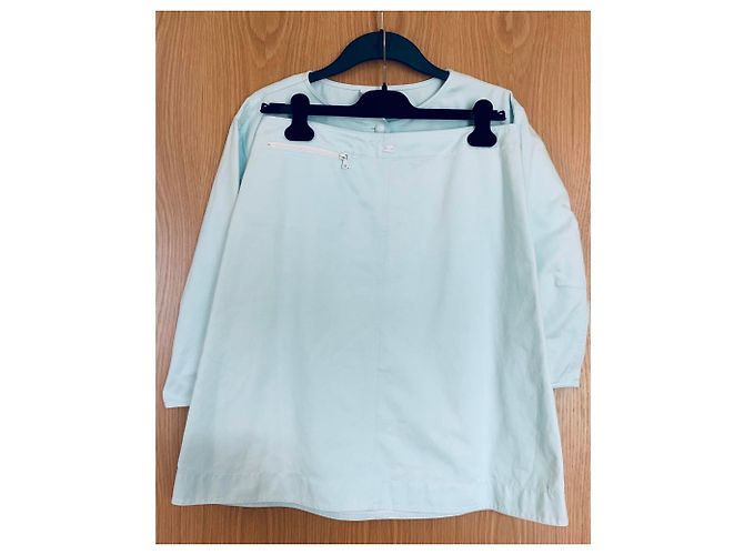 Completo Gonna Courreges Blu Cotone - vista 4