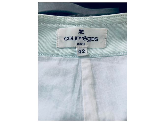 Completo Gonna Courreges Blu Cotone - vista 7