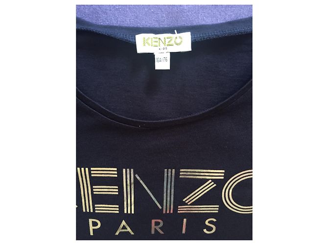 Kenzo T-Shirt Marine Blau Baumwolle Mädchen Marineblau - Ansicht 2