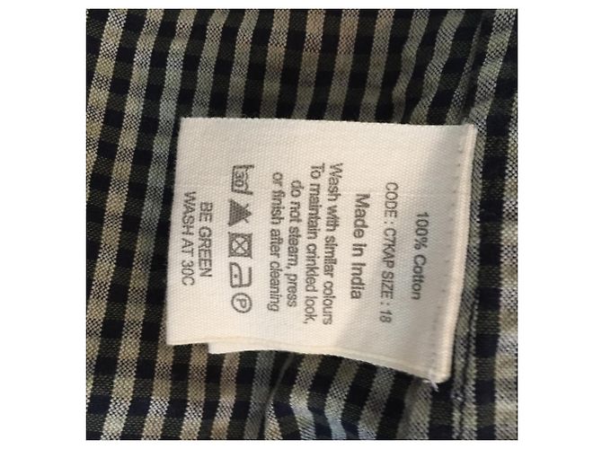 Blusa Toast de algodón gris con cuadros - vista 4