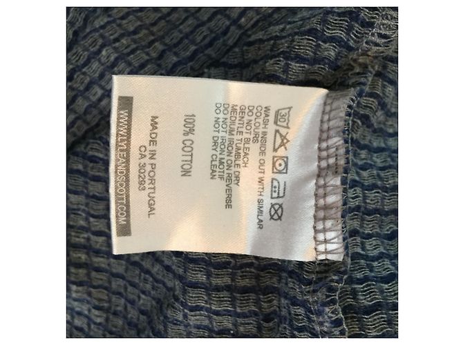 Blusa Toast de algodón gris con cuadros - vista 5