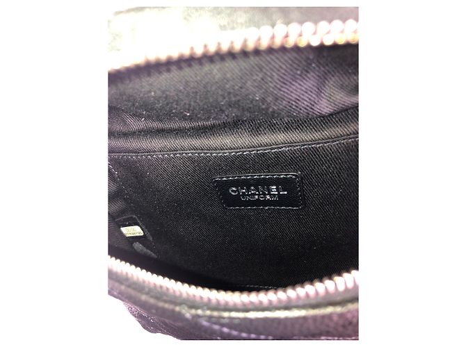Wallet On Chain Chanel Cangurera Negro - vista 6